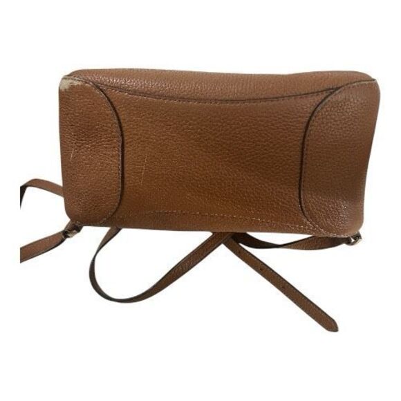 Kate Spade New York Leila Medium Flap Backpack Brown Pebbled Leather - Picture 6 of 14